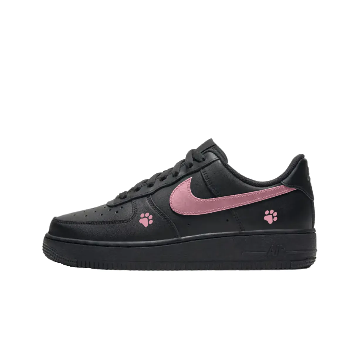 Nike Air Force 1 Low top Skateboard Shoes Unisex Black Pink