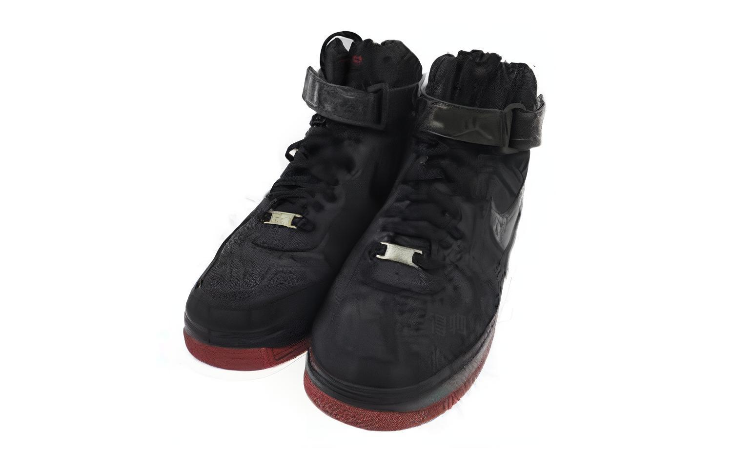 Мужские кроссовки Nike Air Force 1 Eddie Cruz West Coast (черно-красные) — Чёрный / чёрный / красный / белый — фото 3