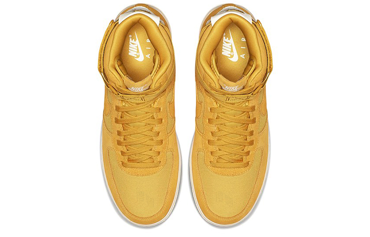 Мужские кроссовки Nike Air Force 1 Suede (желто-белые) — фото 4