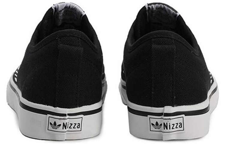 Женские кеды adidas originals Nizza Trefoil (черно-белые) — фото 4