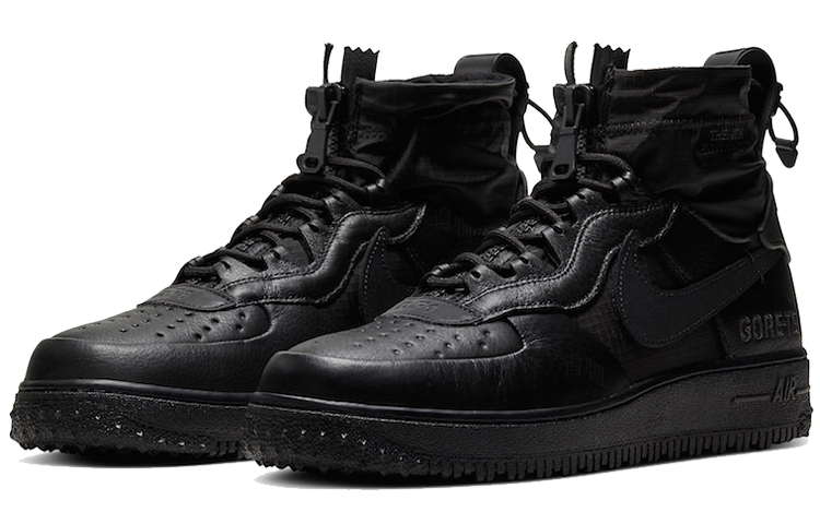 Мужские кроссовки Nike Air Force 1 WTR Gore-Tex Triple Black (черный) — Чёрный — фото 3