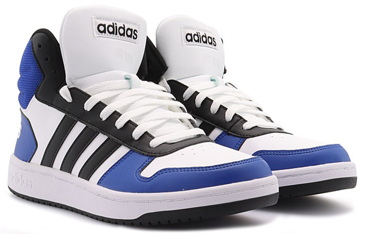 Мужские кеды adidas neo Hoops 2.0 (бело-синие) — фото 4