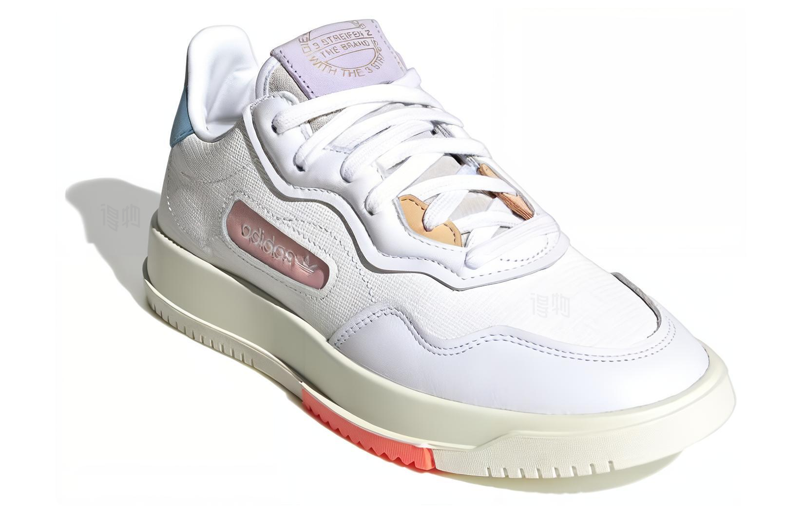 Женские кеды adidas originals Premiere Sc (бело-фиолетово-розовые) — фото 3