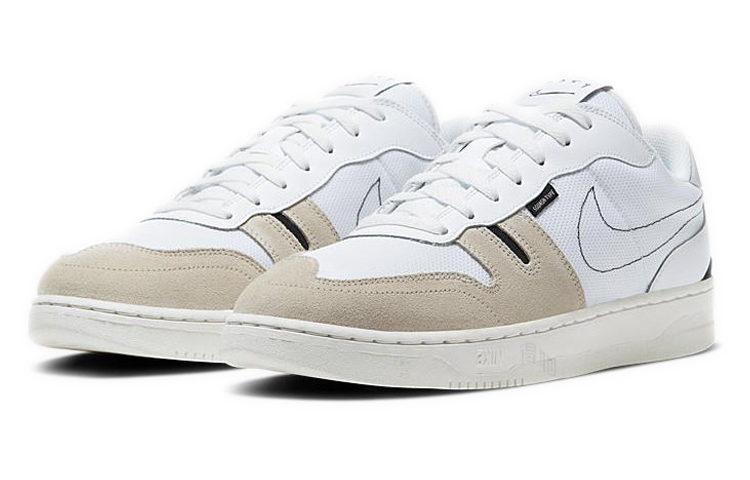Мужские кеды Nike Squash Type (бело-серо-черная) — Серыйбелый — фото 3