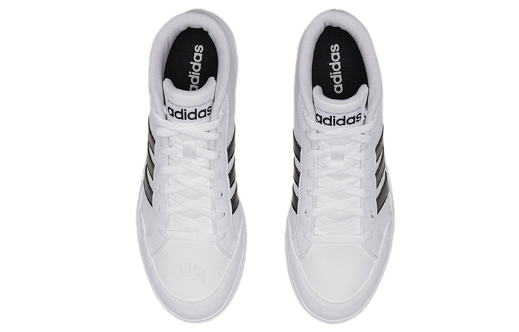 Мужские кеды adidas neo Vs Set Mid (бело-черные) — Белый / чёрный — фото 4