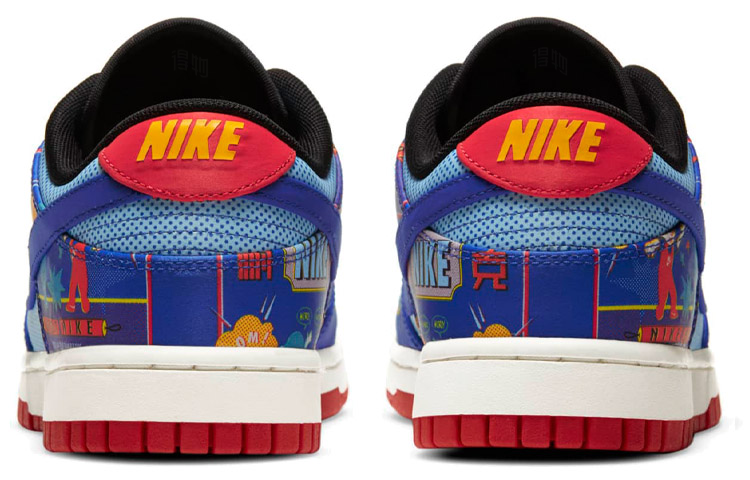 Женские кеды Nike Dunk Retro OG (сине-красный) — Синий / красный — фото 5