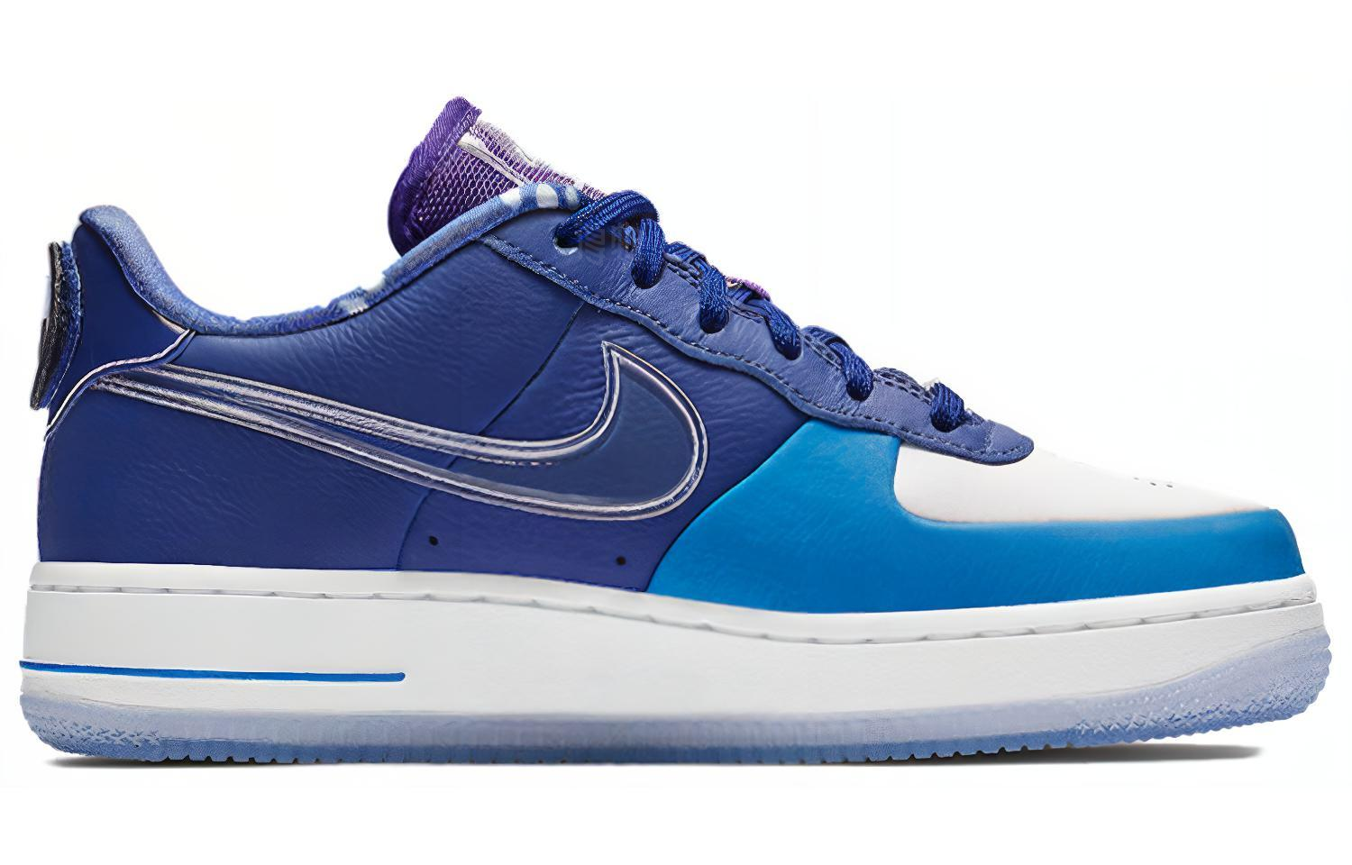 Женские кроссовки Nike Air Force 1 (синий / белый / фиолетовый) — фото 2