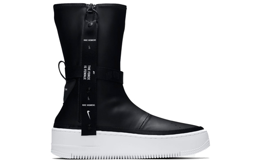 Женские кеды Nike Air Force 1 (черные) — фото 2