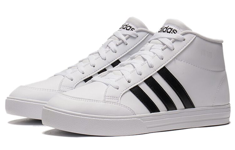 Мужские кеды adidas neo Vs Set Mid (бело-черные) — Белый / чёрный — фото 3