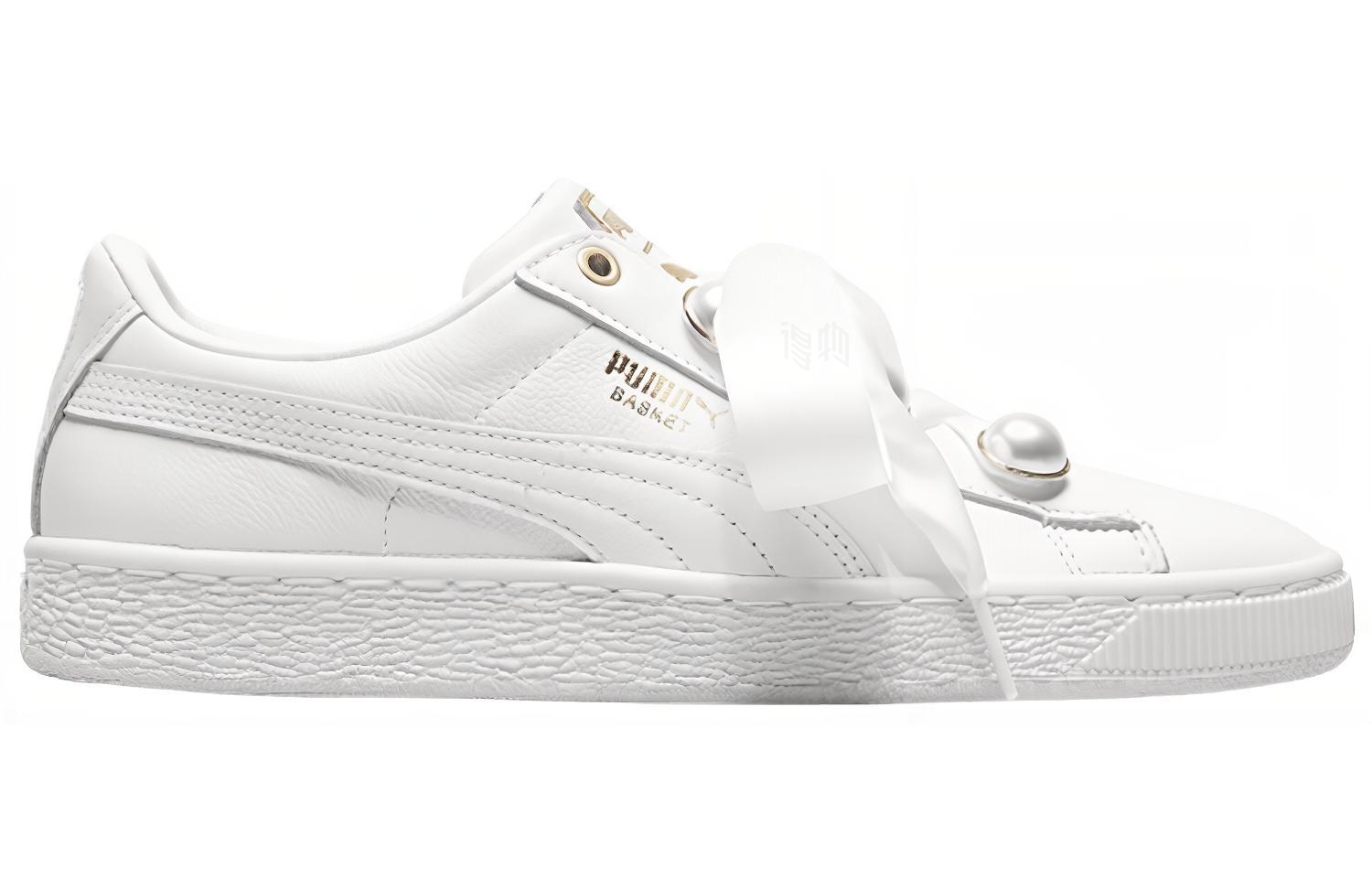 Женские кеды PUMA Suede Platform Bling (белые) — фото 2