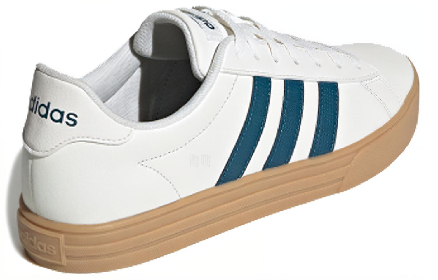 Мужские кеды adidas neo Daily 2.0 (бело-коричнево-синие) — Белый / коричневый / синий — фото 3
