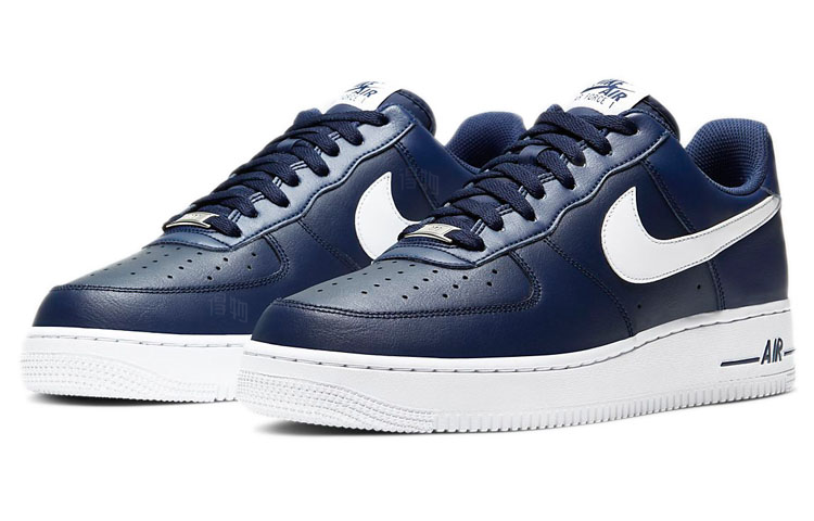 Мужские кроссовки Nike Air Force 1 07 Midnight Navy (синий) — фото 3