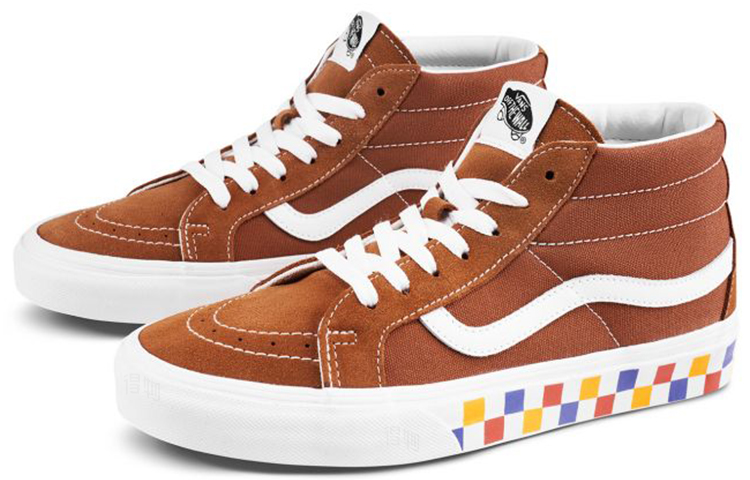 Кеды Vans SK8 Mid Reissue (оранжевые) — Оранжевый — фото 2