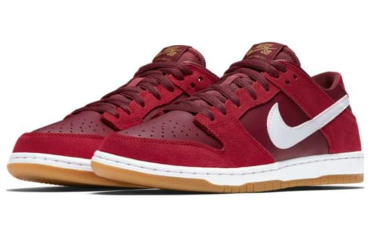 Мужские кроссовки Nike Dunk SB Pro (коричневые) — Красный / чёрный — фото 3