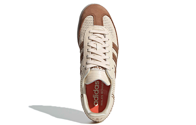 Мужские кеды Wales Bonner x adidas originals Samba (бело-коричневые) — фото 5