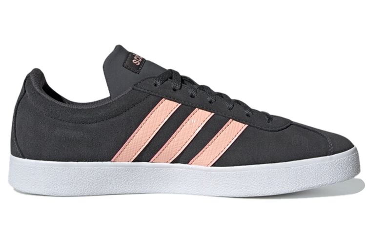 Женские кеды adidas neo VL Court 2.0 (серые) — Серый / розовый — фото 2