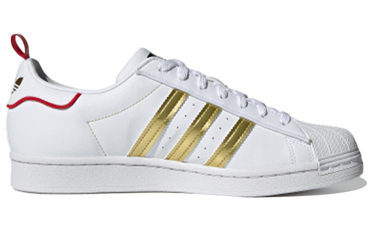 Кеды adidas Originals SUPERSTAR "CNY" (бело-золотой) — фото 2