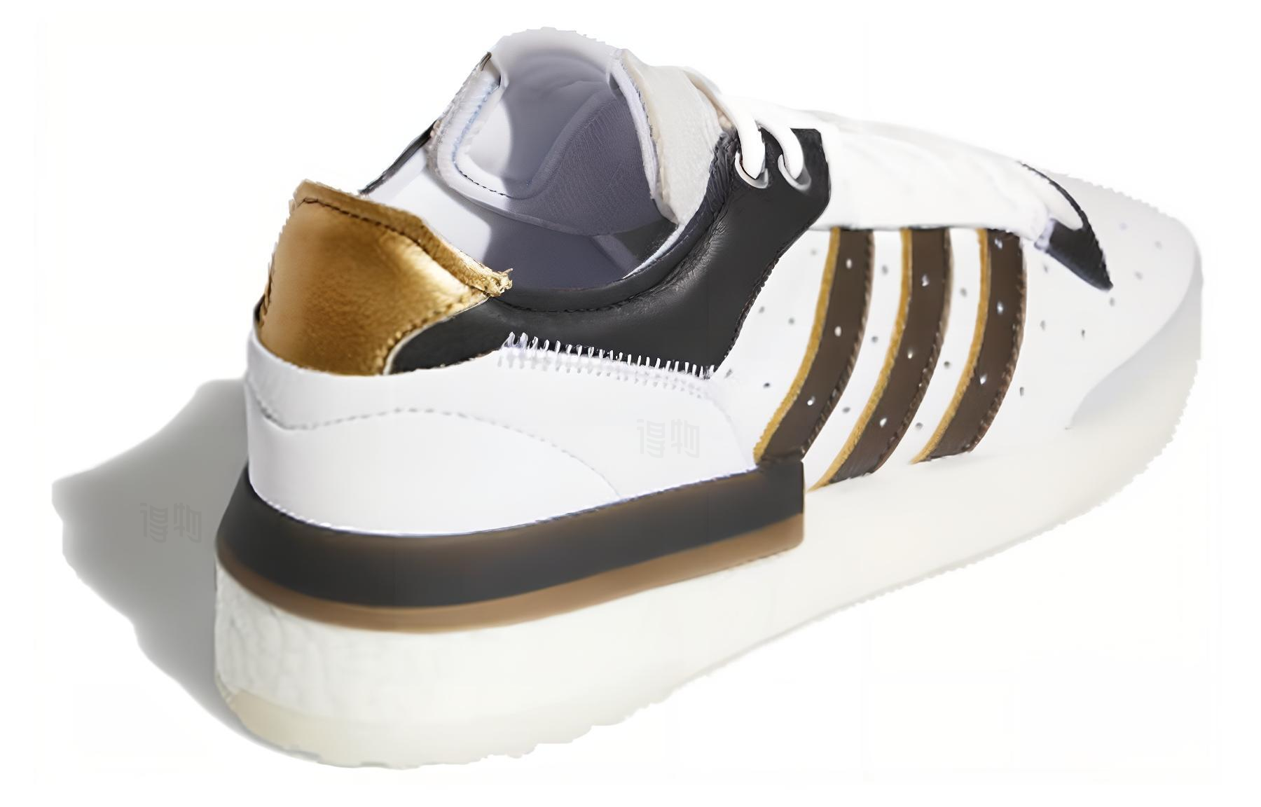 Кроссовки adidas originals Rivalry (бело-коричнево-черные) — фото 2