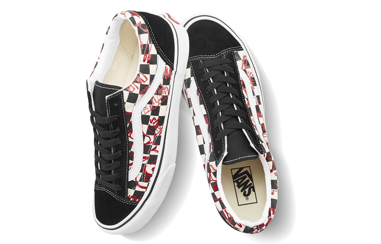 Унисекс кеды Vans Style 36 (черно-белые) — фото 4