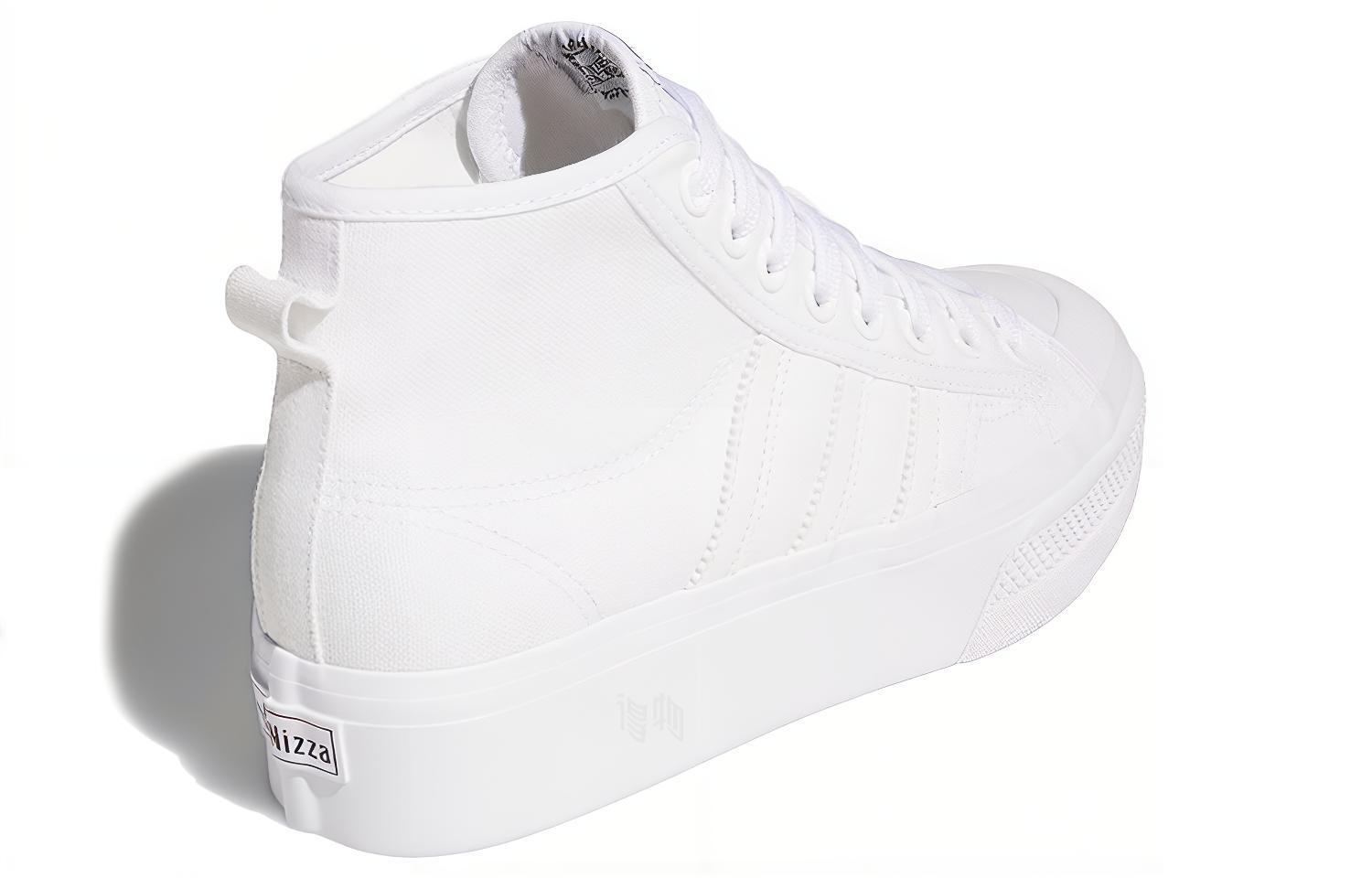 Женские кеды adidas originals NIZZA PLATFORM MID Platform Mid (белые) — Белый — фото 4