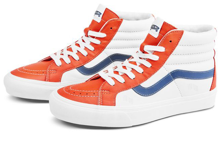 Кеды Vans SK8 Reissue Vlt Lx (бело-оранжевые) — фото 2
