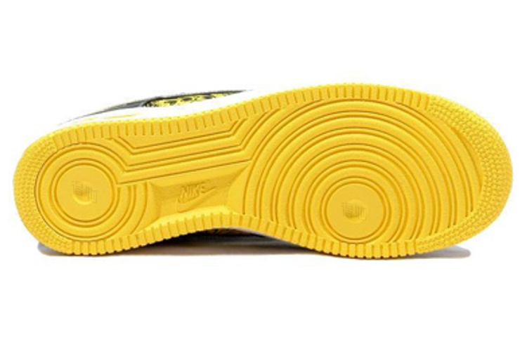 Мужские кеды Nike Air Force 1 Mr. Cartoon Livestrong (черно-желтый) — фото 5