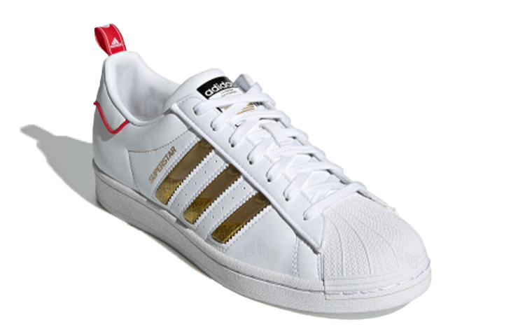 Кеды adidas Originals SUPERSTAR "CNY" (бело-золотой) — фото 3