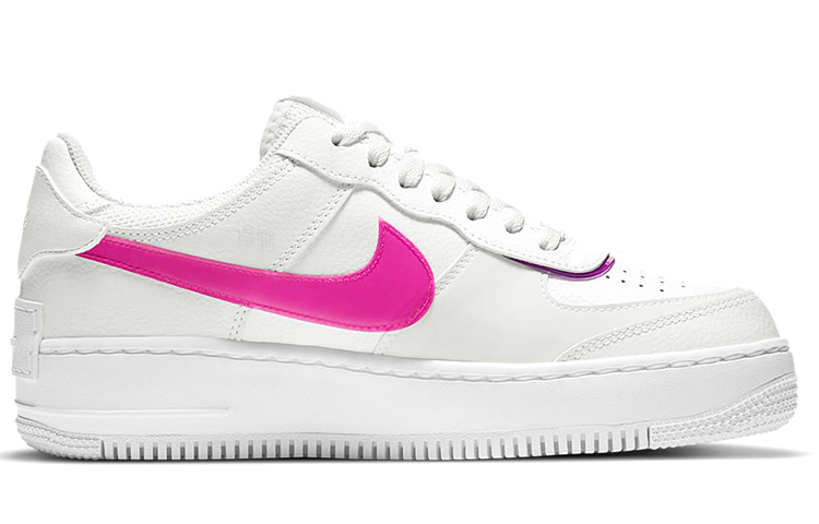 Кроссовки Nike Air Force 1 Shadow (бело-оранжево-розовые) — фото 3