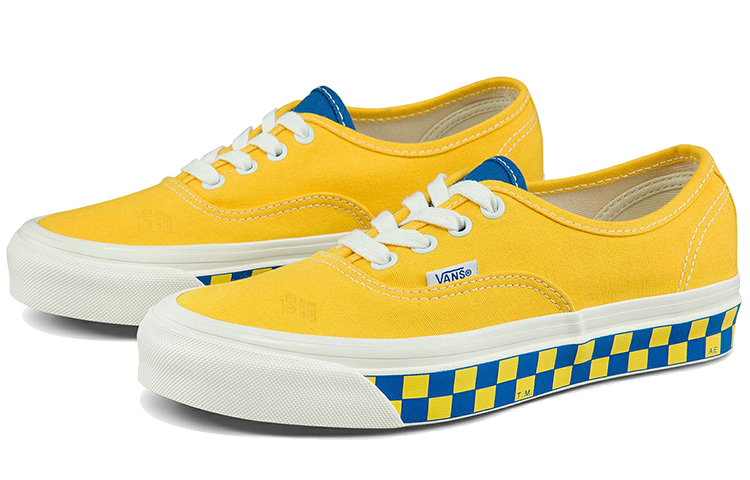 Кеды Vans Style 44 (горчичные в клетку) — 姜黄色 — фото 2