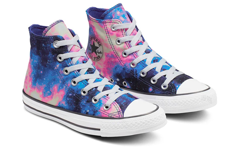 Женские кеды Converse 1970s "Miss Galaxy" High (сине-фиолетовый) — 星空 — фото 3
