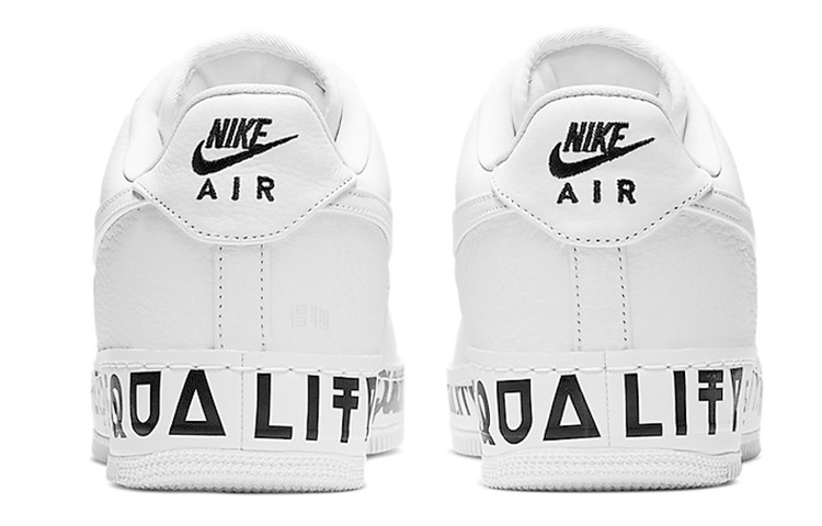 Мужские кроссовки Nike Air Force 1 CMFT EQUALITY (черно-белые) — фото 3