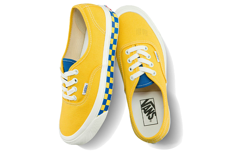 Кеды Vans Style 44 (горчичные в клетку) — 姜黄色 — фото 4