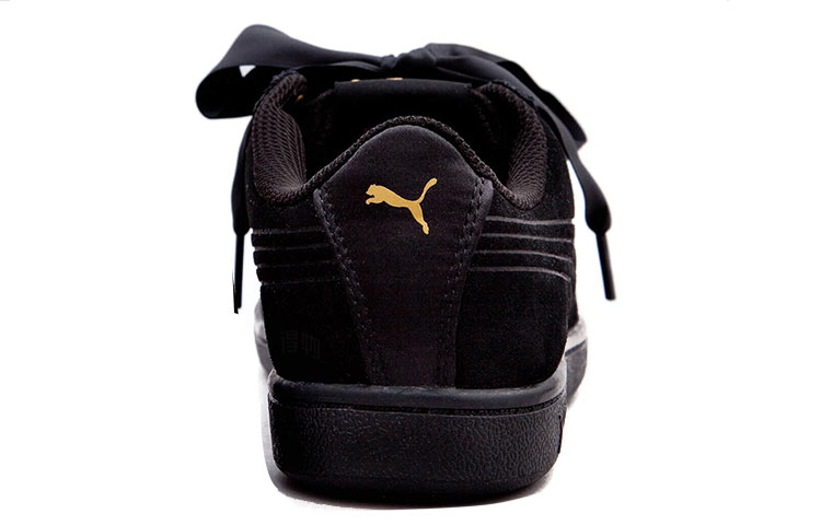 Женские кеды PUMA Ribbon Satin (черные) — Чёрный — фото 3