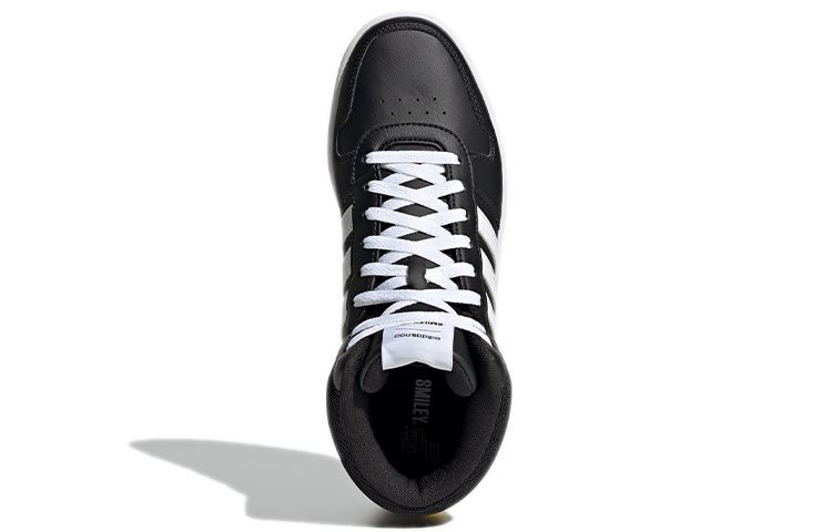 Мужские кроссовки adidas neo Hoops 2.0 Mid (черно-белые) — Чёрный / белый — фото 5