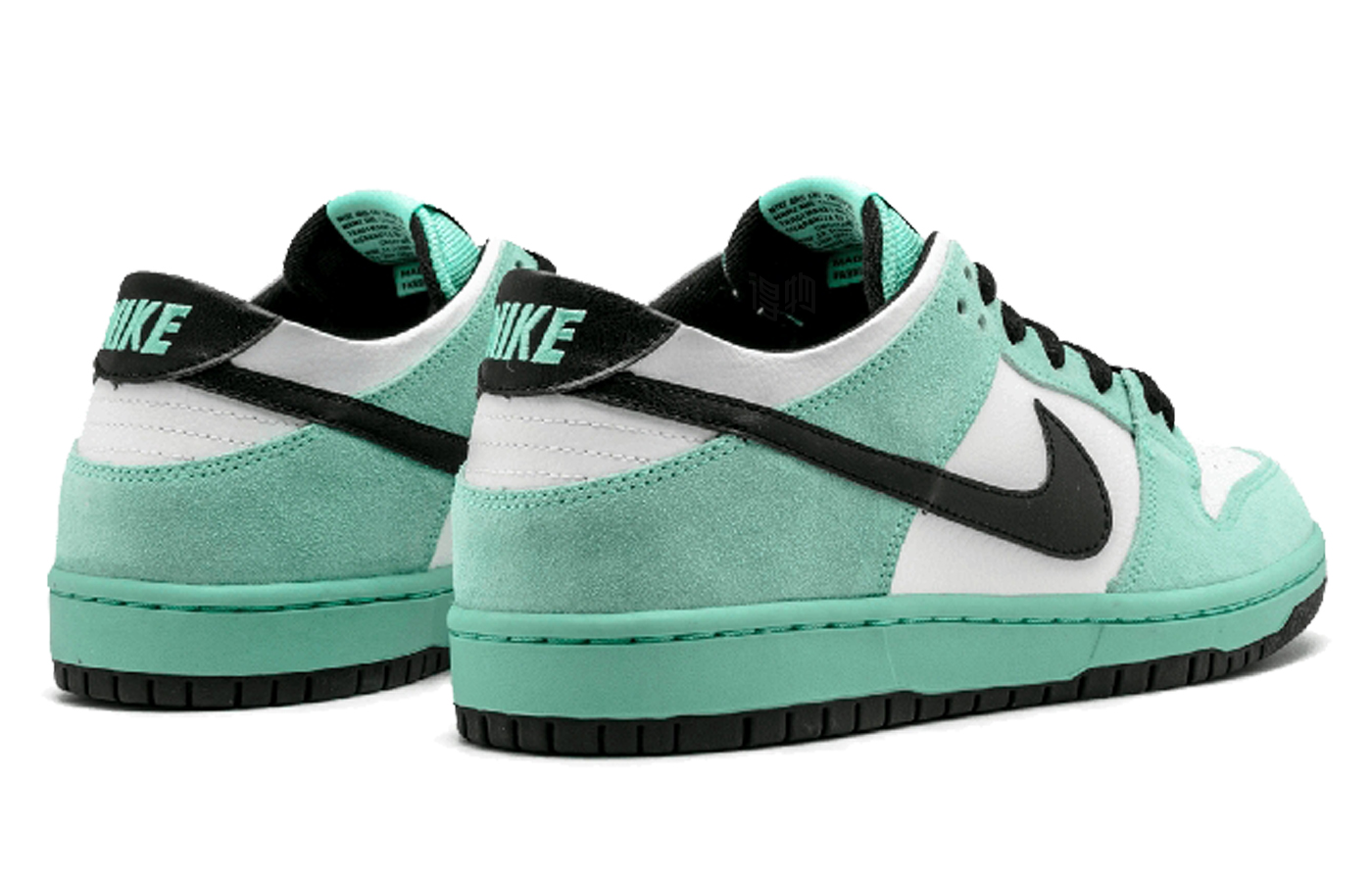 Кеды Nike Dunk SB Sea Crystal (бело-зеленые) — 荧光绿/白/黑 — фото 3