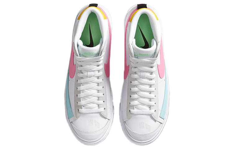 Женские кеды Nike Blazer 77 (бело-сине-розовые) — Белыйсинийрозовый — фото 4