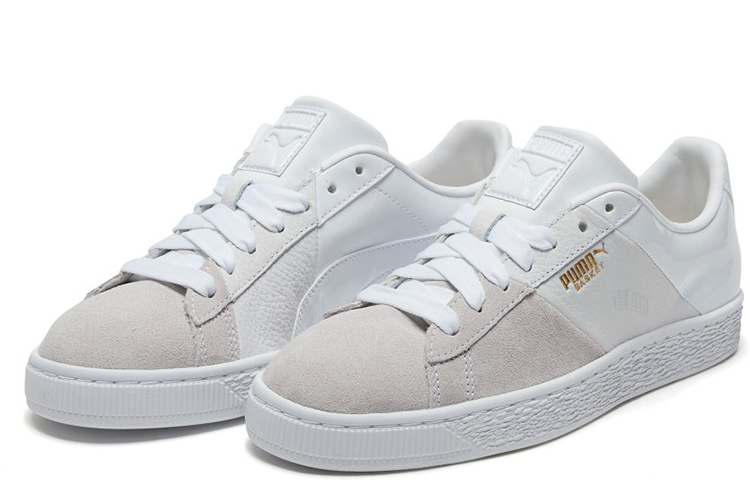 Женские кеды PUMA Basket Remix (светло-серо-белые) — фото 2