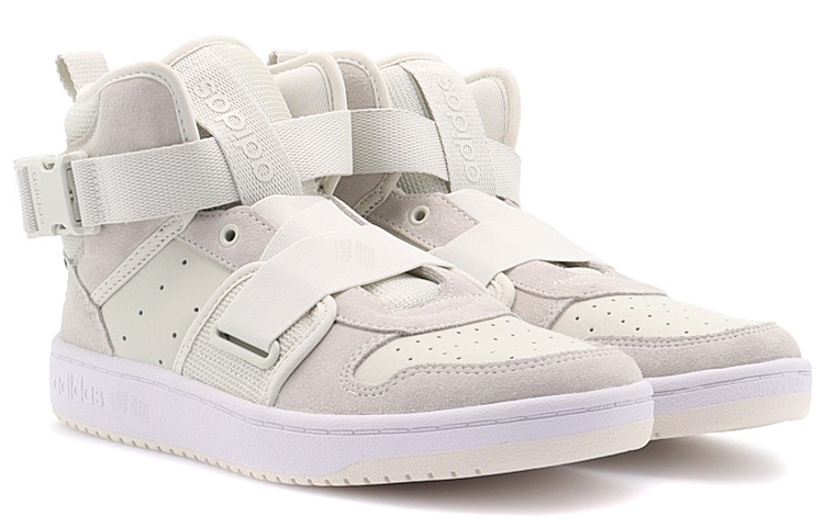 Мужские кроссовки adidas neo Hoops 2.0 Utx (бежевый / серый) — фото 3