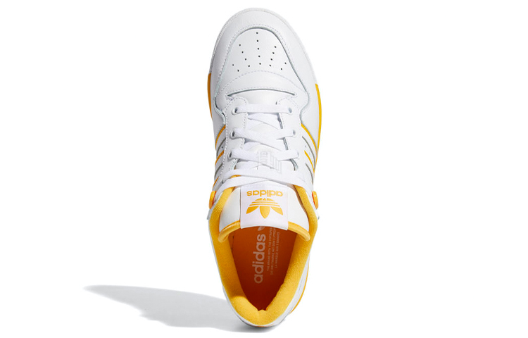 Мужские кеды adidas originals Rivalry Low (бело-желтые) — Белый / жёлтый — фото 5