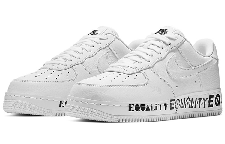Мужские кроссовки Nike Air Force 1 CMFT EQUALITY (черно-белые) — фото 2