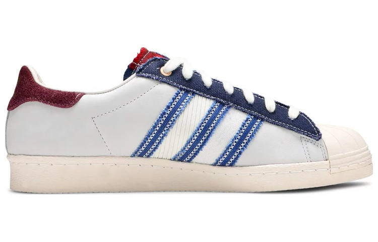 Кроссовки adidas originals SUPERSTAR (сине-бело-красные) — Синий / белый / красный — фото 2