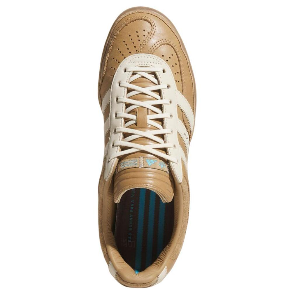 Унисекс кеды Bad Bunny x Lionel Messi x Adidas Originals Gazelle Indoor (бежевая) — фото 5