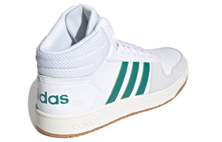 Мужские кеды adidas neo Hoops 2.0 MID (бело-зеленый) — фото 3
