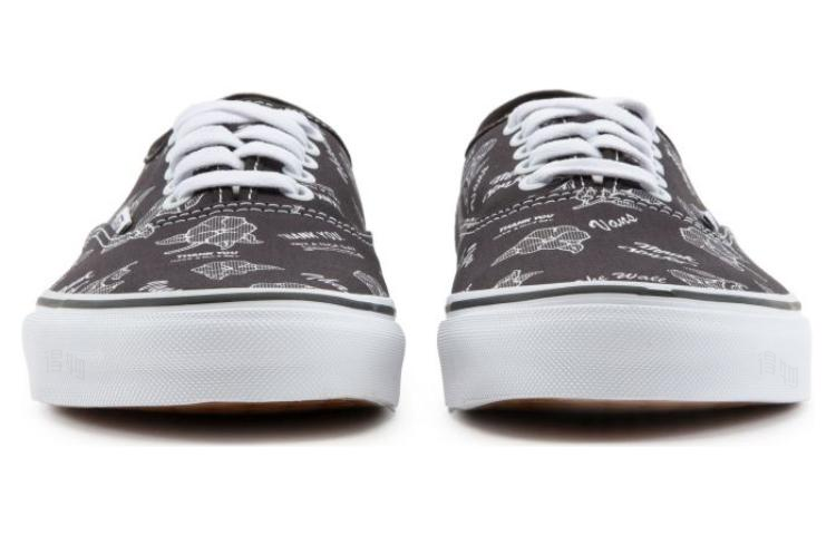 Кеды Vans Authentic (черные с цветами) — фото 3