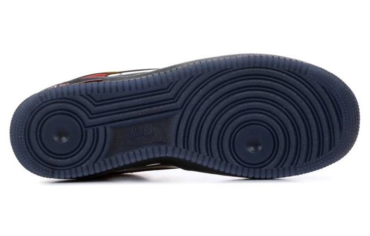 Мужские кеды Nike Air Force 1 Kyrie Irving (черно-красные) — 黑/黄/大学红 — фото 4