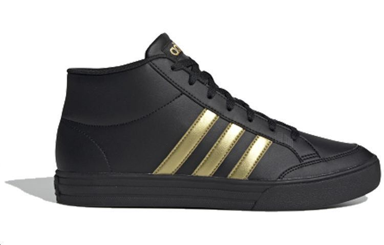 Мужские кеды adidas neo Vs Set Mid (черно-желтые) — фото 2