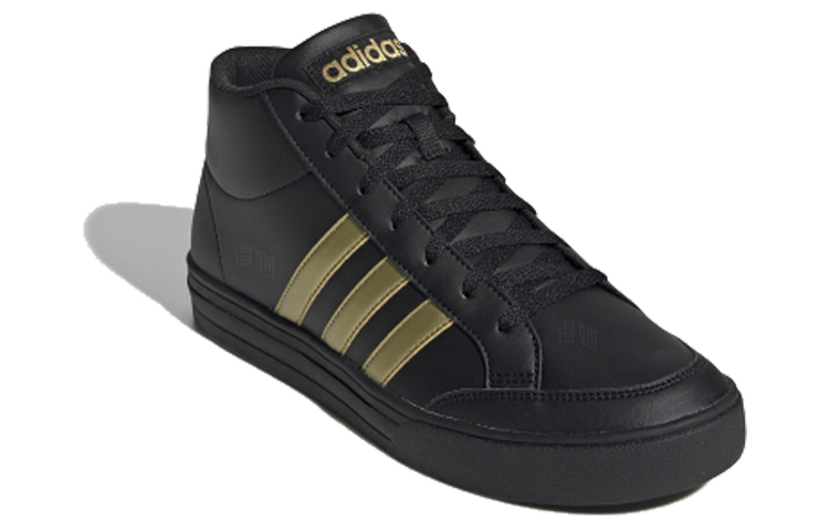 Мужские кеды adidas neo Vs Set Mid (черно-желтые) — фото 3