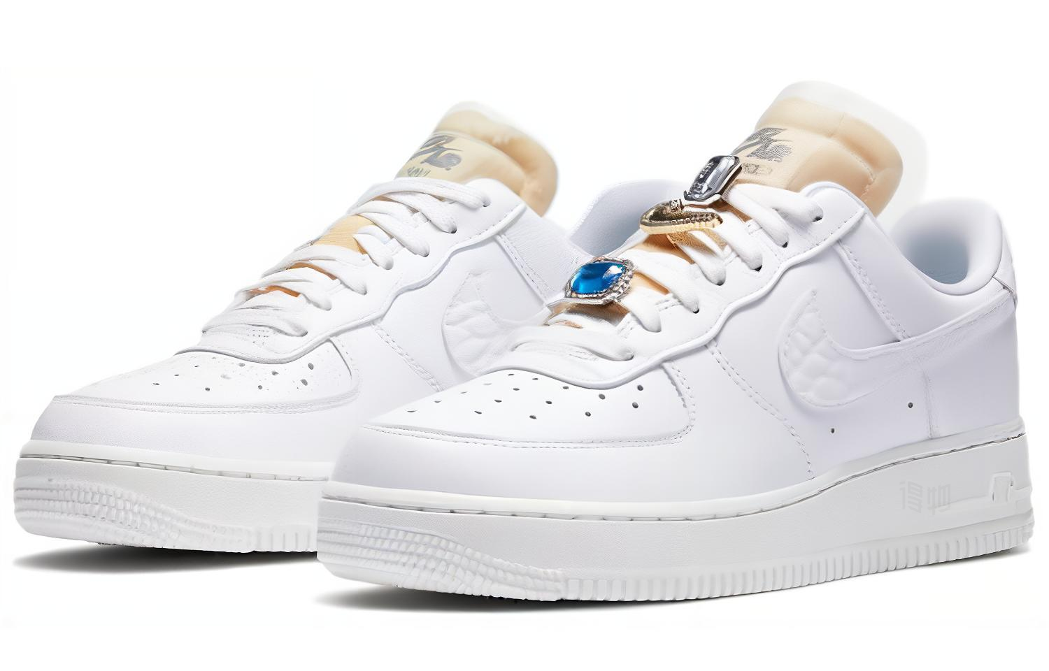 Женские кеды Nike Air Force 1 07 LX (белые) — Белыйкоричневый — фото 3