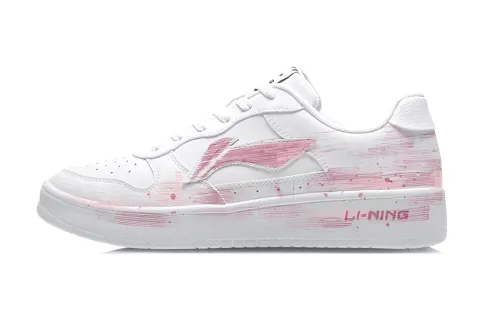 Li Ning Floating Boat Slip Resistant Abrasion Resistant Low top Skateboard Shoes Unisex Pink