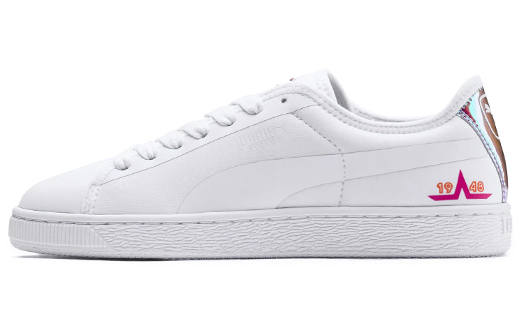 PUMA Basket Skateboard Shoes Women's Low Top White